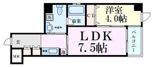 アミティエ扇町公園の物件間取画像